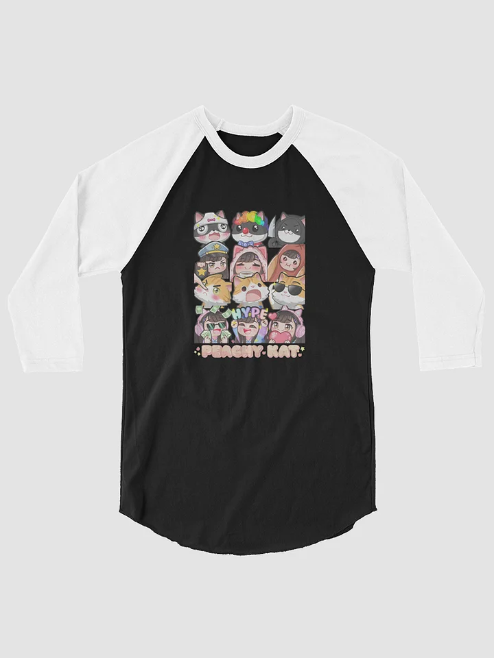 PeachyKat Emote Baseball Tee product image (1)