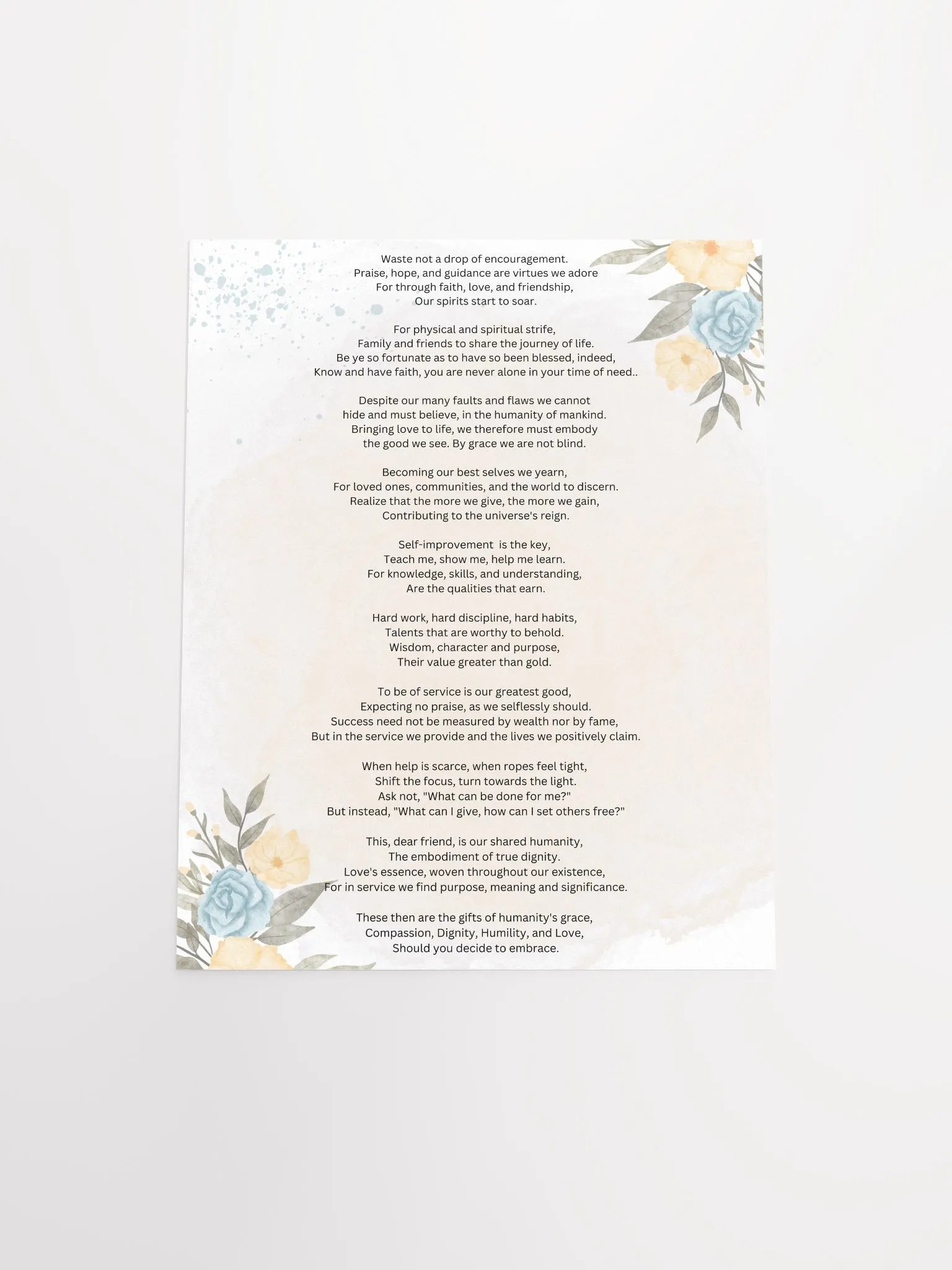 Dignity Poem Poster 2 of 2 product image (11)