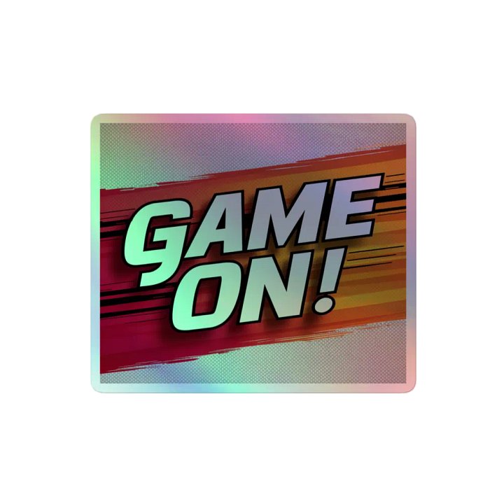 Exclusive 'GAME ON!' Holographic Sticker | Perfect for Gamers & Tech Enthusiasts product image (2)