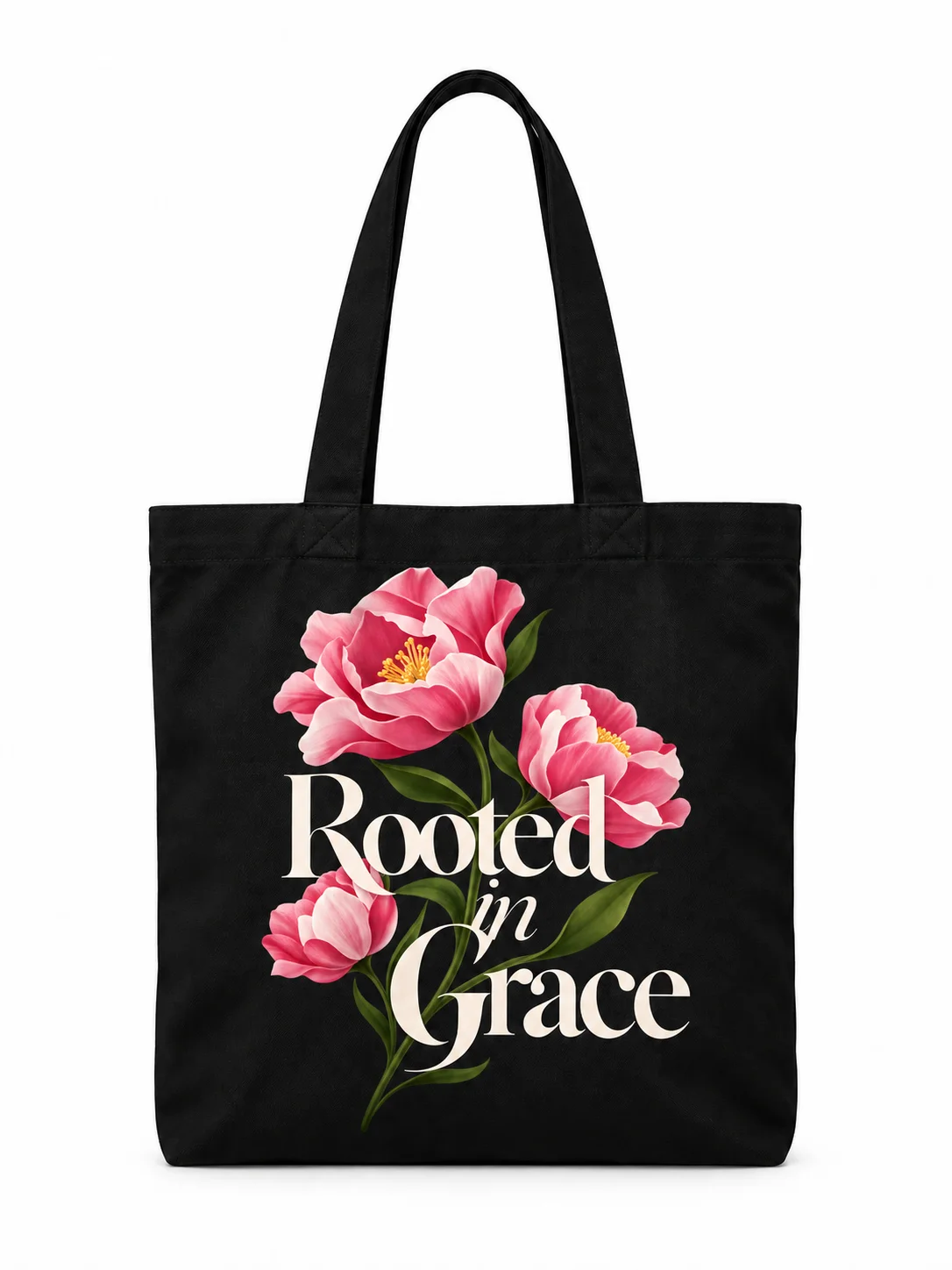 Rooted in Grace PNG | Floral Christian Shirt Design | Pink Flowers product image (4)