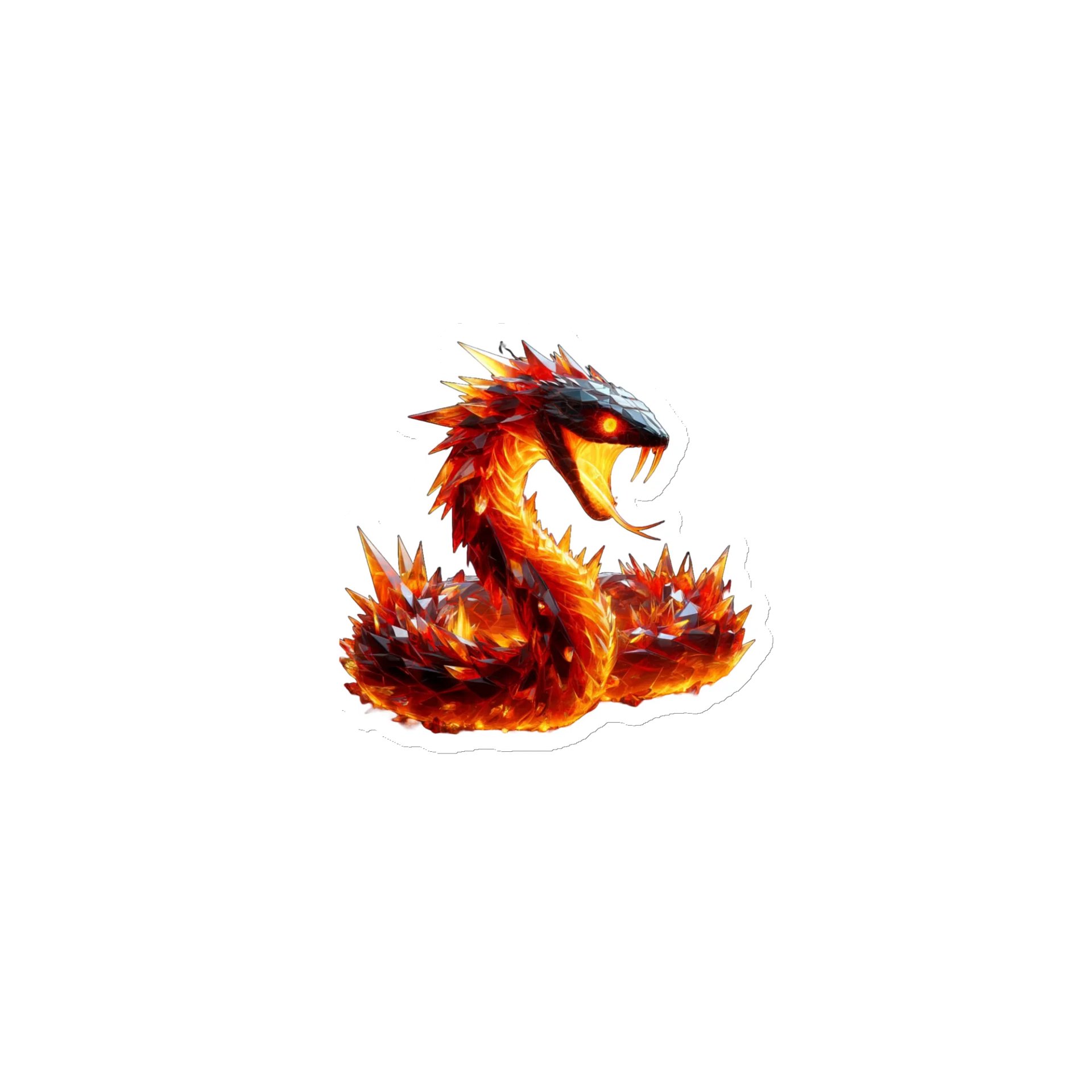Crystallized Fire Snake #1 Die-Cut Magnet product image (1)