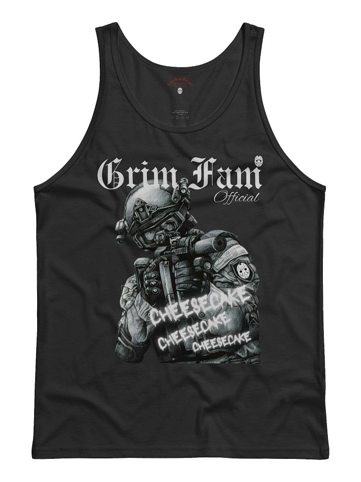 GRIM FAM — SQUAD GRIM FAM — CHAOS DIVISION | TEAM EXCLUSIVE: CHEESECAKE EDITION - TANKTOP/SINGLET- #1 - Black / Navy / Blue / Red / Grey product image (1)
