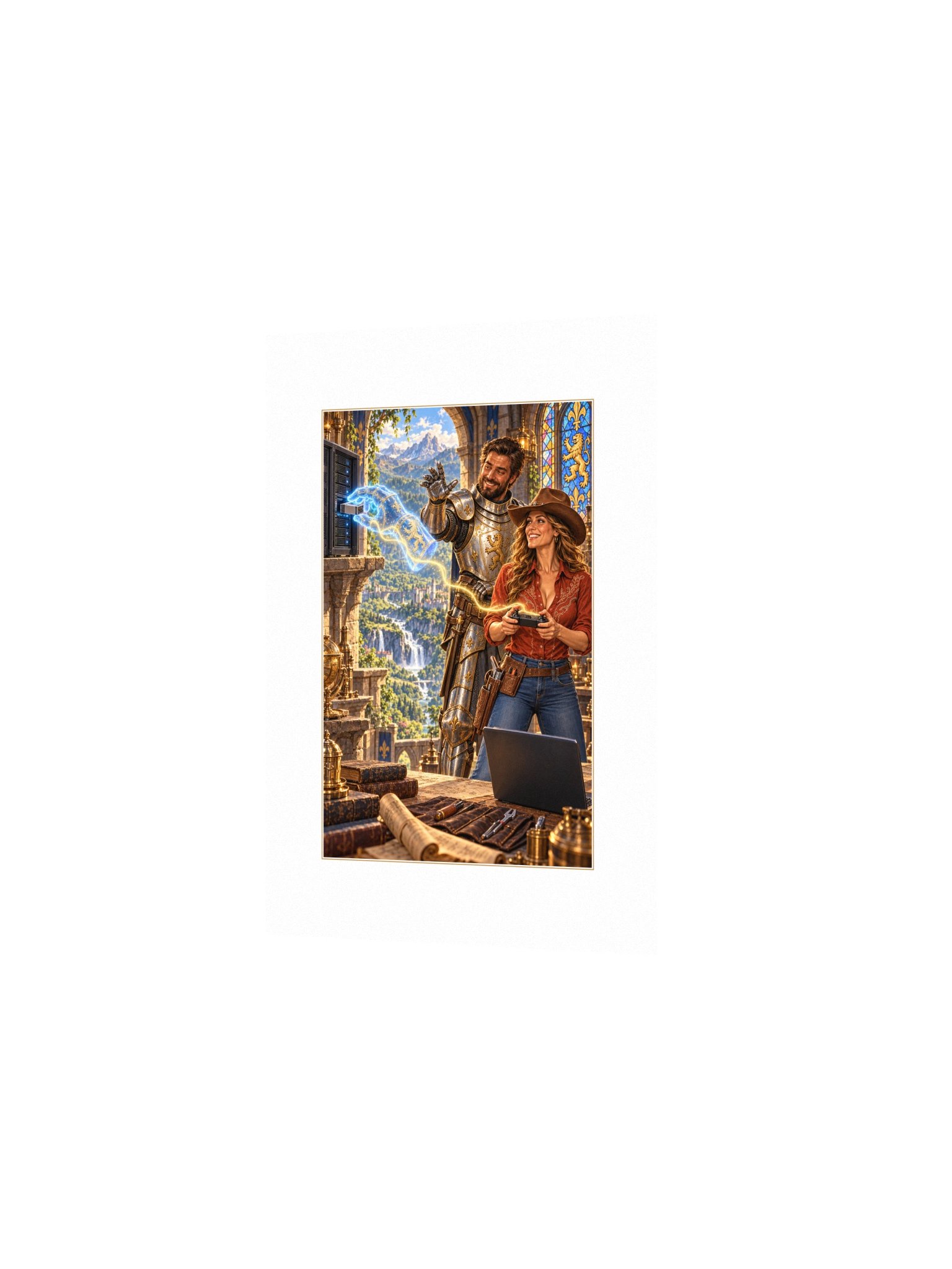 Remote Hands Small Art Print product image (2)