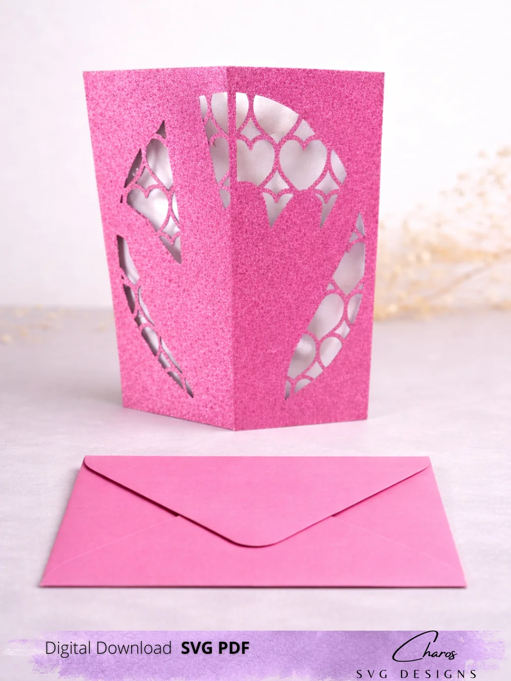 I Love You in ASL Tri-Fold Card SVG Greeting Card Design with Bonus Envelope product image (9)