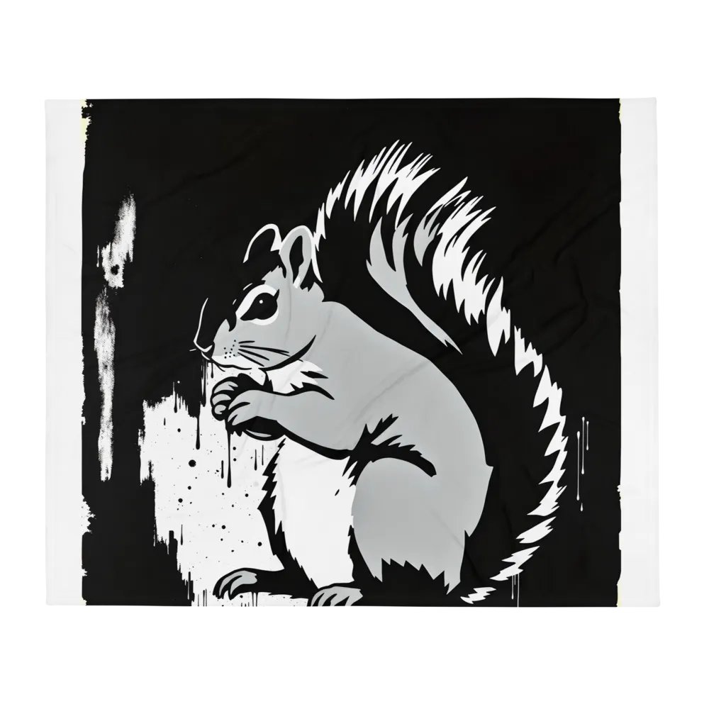 Squirrel Sketch Throw Blanket product image (1)