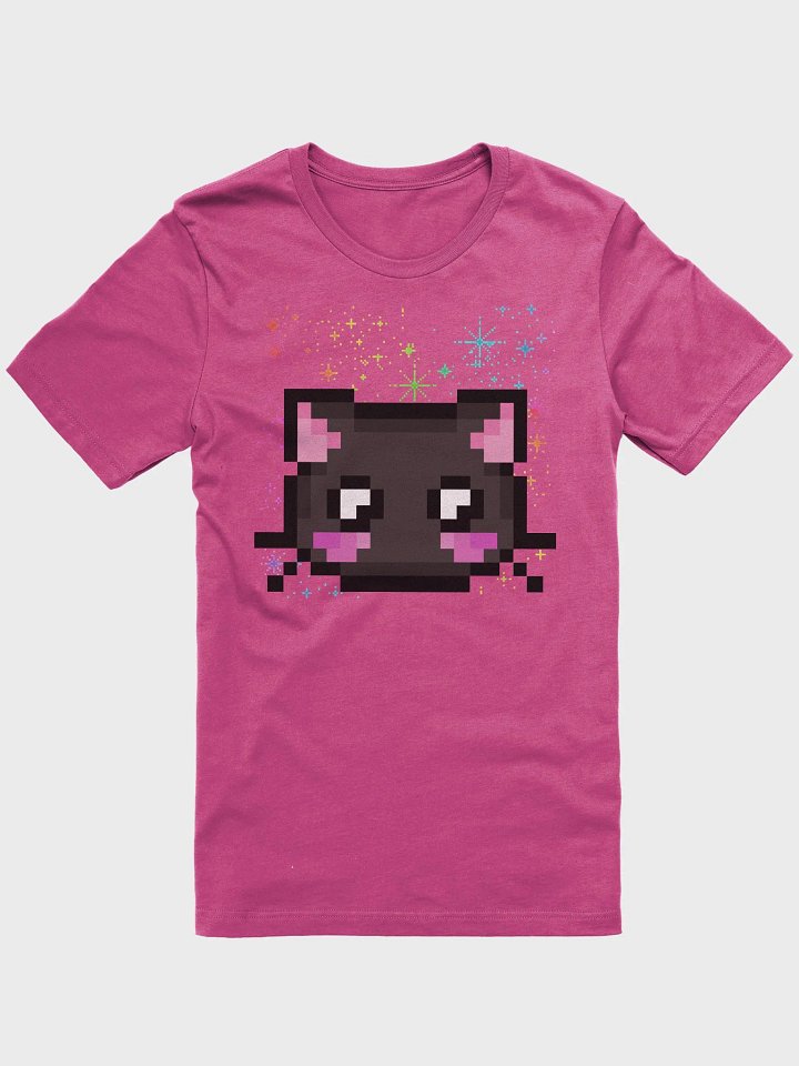 *Starry Eyes Pixel kitteh Emote* Shirt - Color: Berry product image (1)