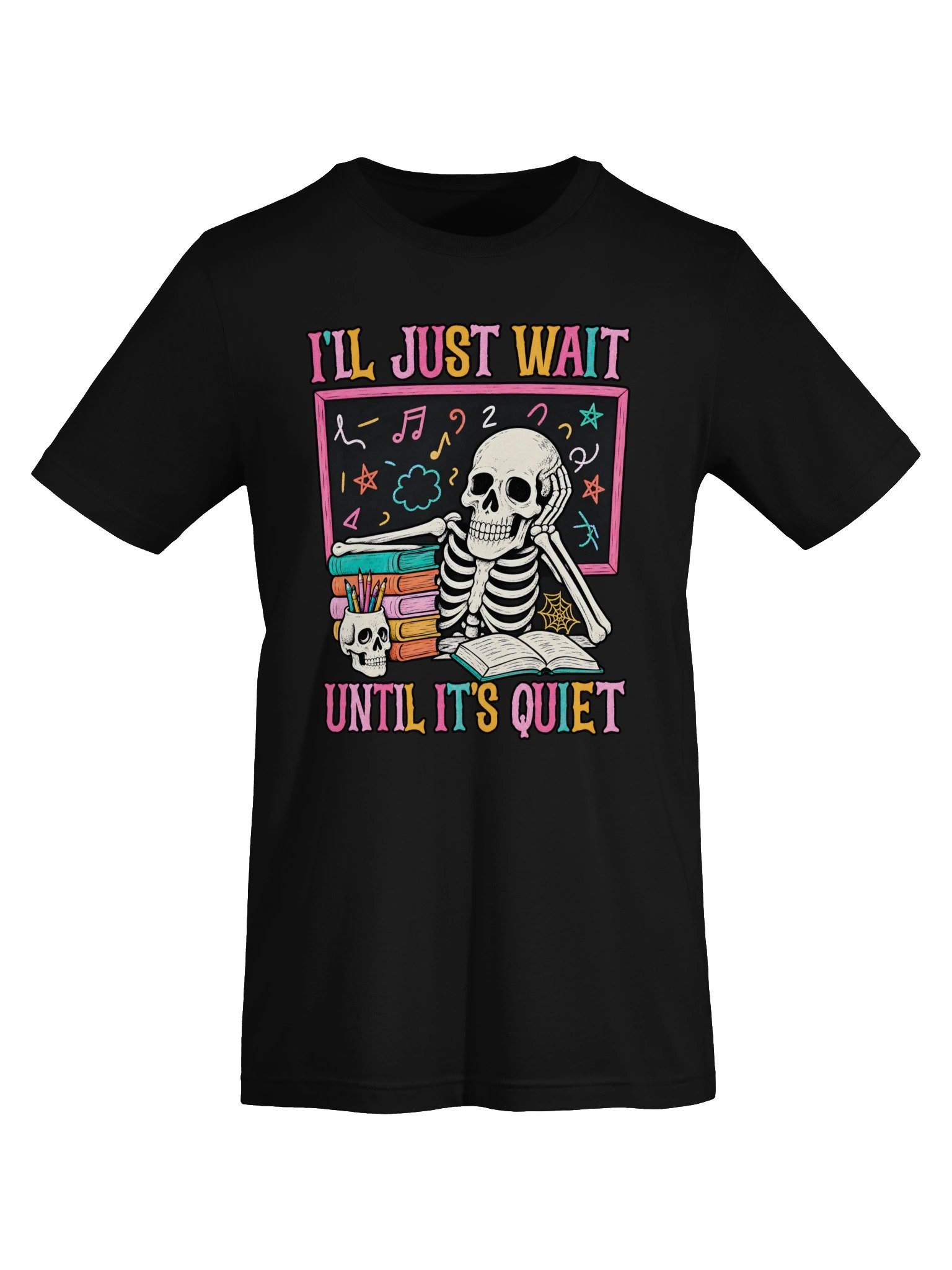 I’ll Just Wait Until It’s Quiet” Skeleton Study Shirt product image (17)