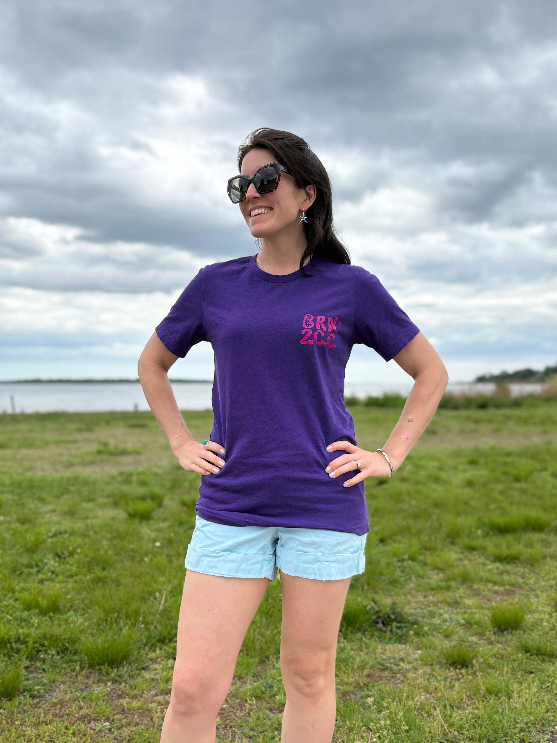 Women's | BOURNE to Cape Cod™ | Supersoft T-Shirt by Bella+Canvas | Vibrant Pink Logo on Bright Colors product image (5)