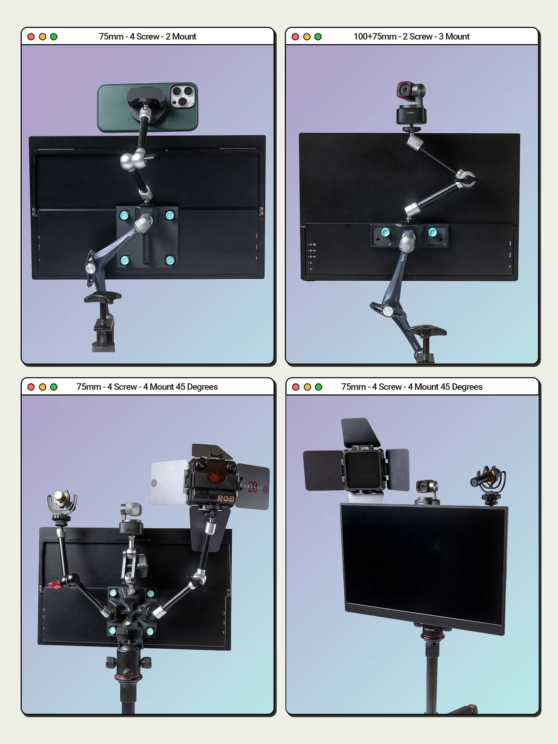 Veptor Edge - Portable Monitor VESA 1/4" Adapter, 100mm 75mm product image (10)