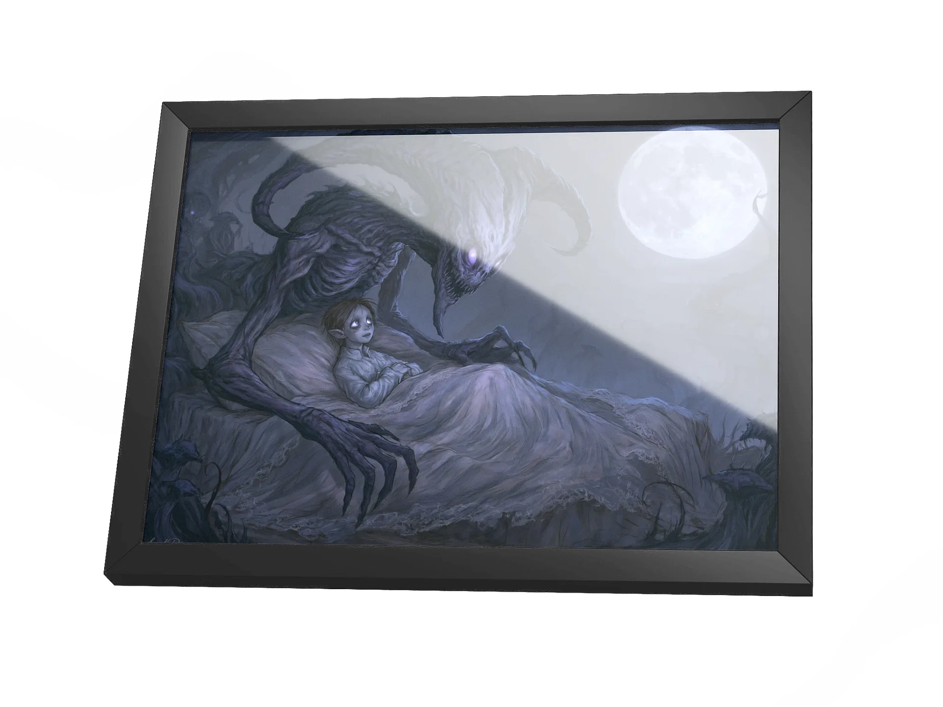 Bedside Monster Framed Art Print — The Bedside Nightmare product image (3)