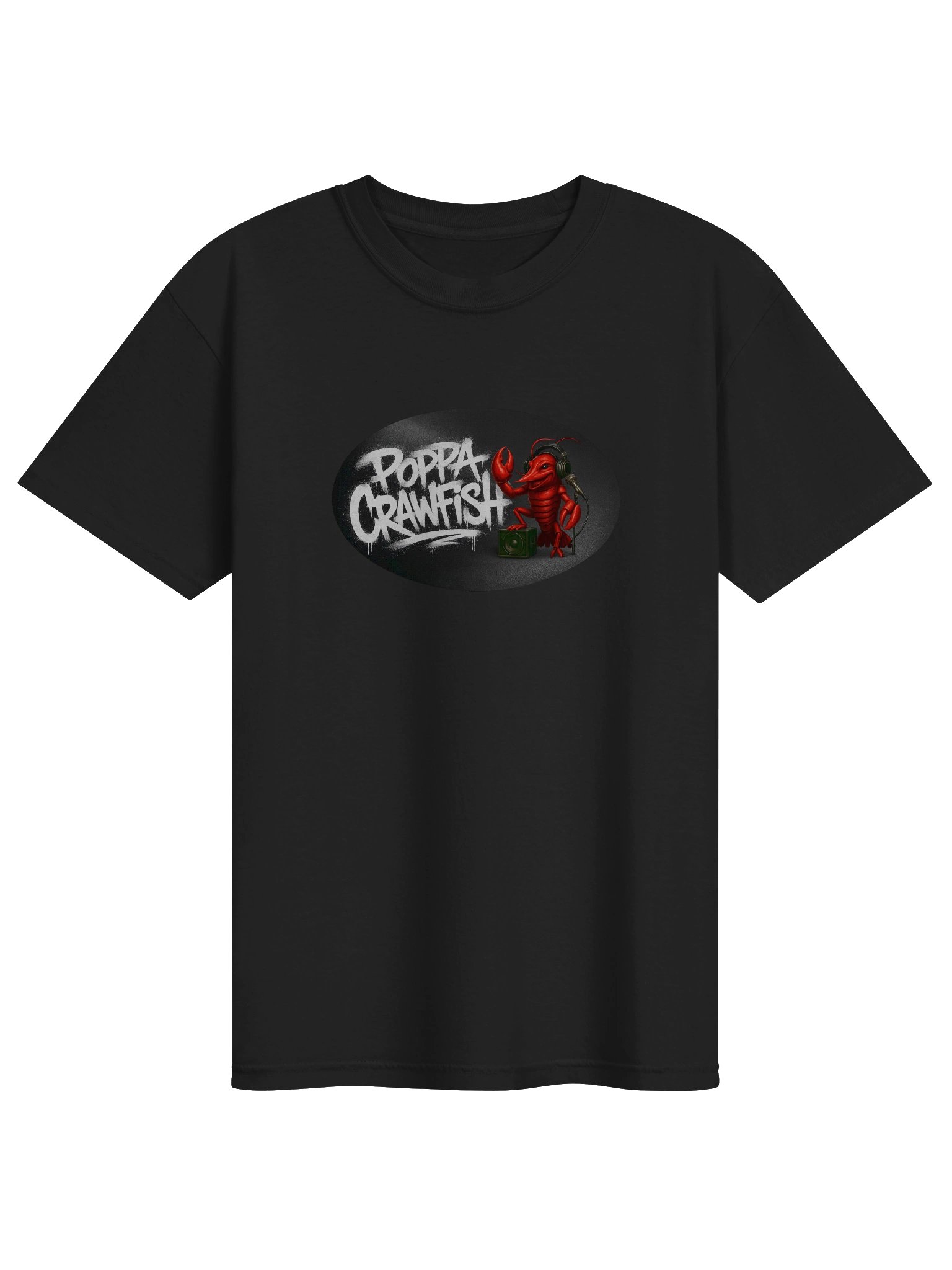 Poppa Crawfish Black Tee product image (1)