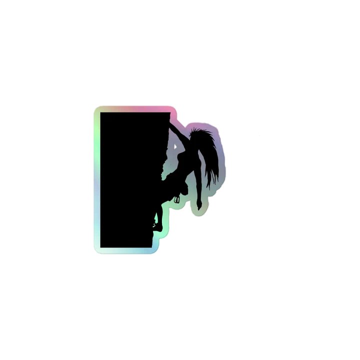 woman rock climbing holographic sticker product image (1)