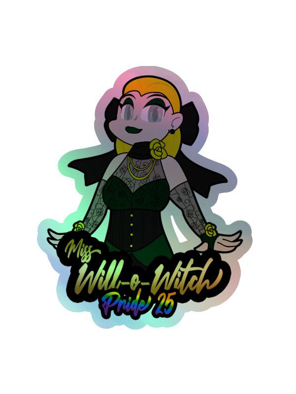 Miss Will-o-Witch Pride 25 Holographic Sticker product image (1)