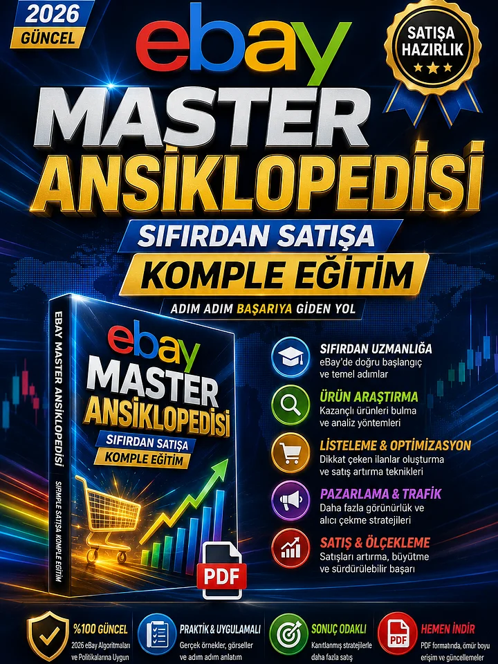 eBay Master Ansiklopedisi — Sıfırdan Satışa Komple Eğitim (PDF) product image (1)