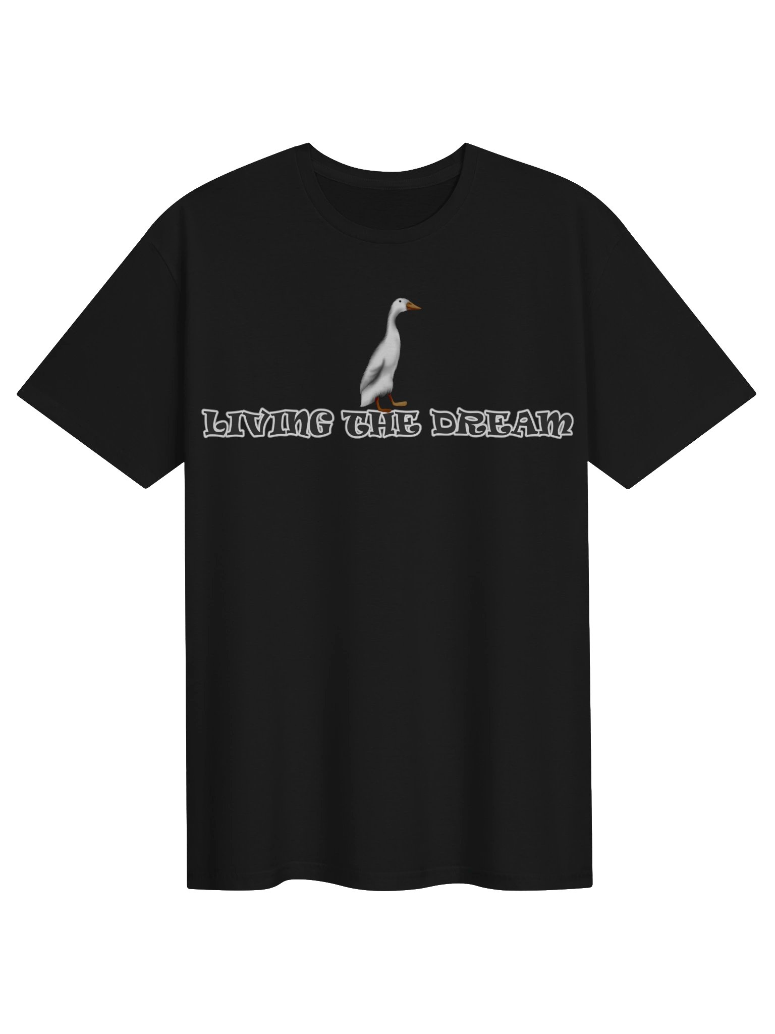 Duck "LIVING THE DREAM" T-Shirt. Unisex Gildan Softstyle T-Shirt product image (1)