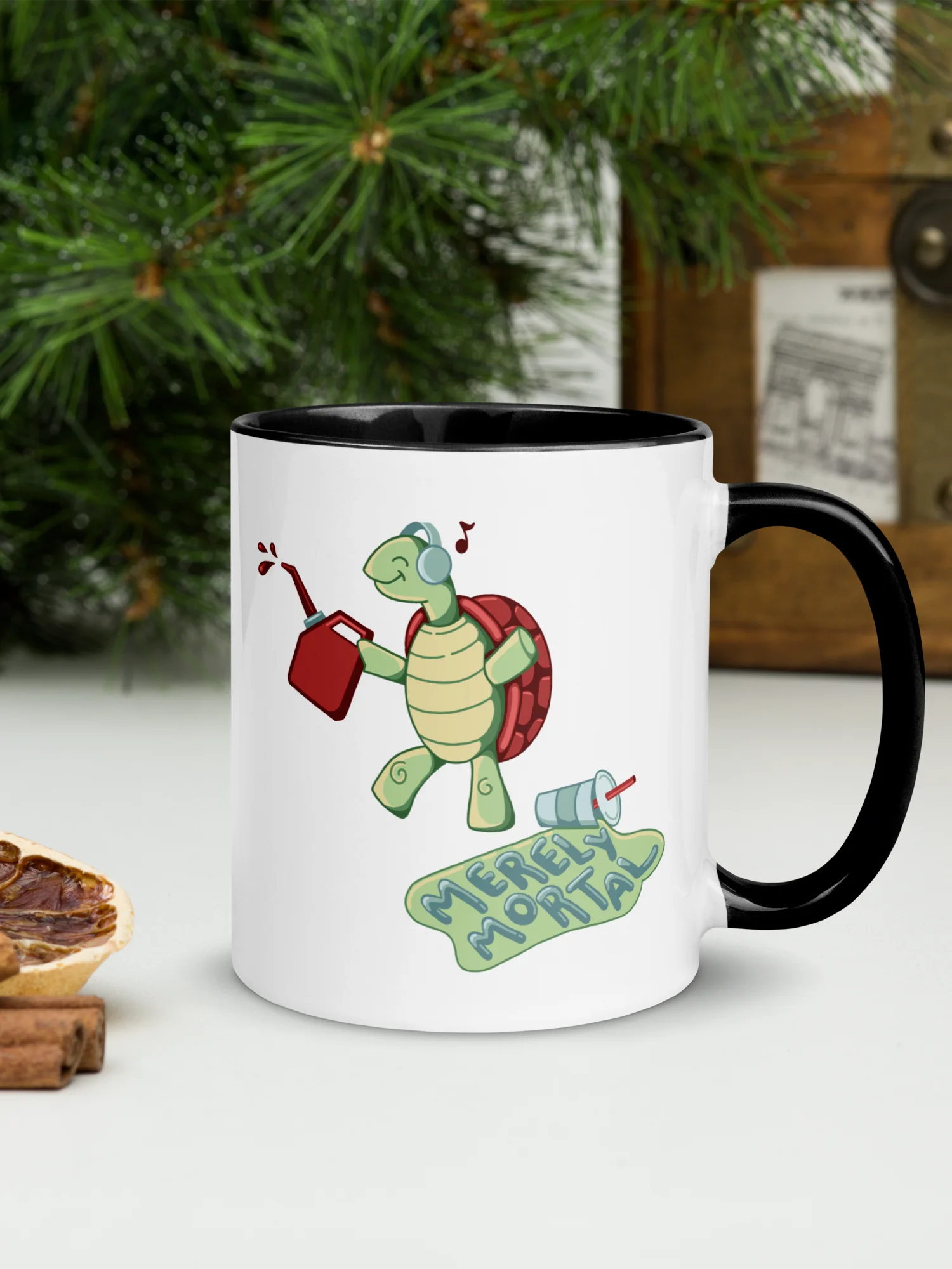 Exclusive Merely Mortal's Dancing Gas Station Turtle Coffee/Tea Mug with Color Inside product image (7)