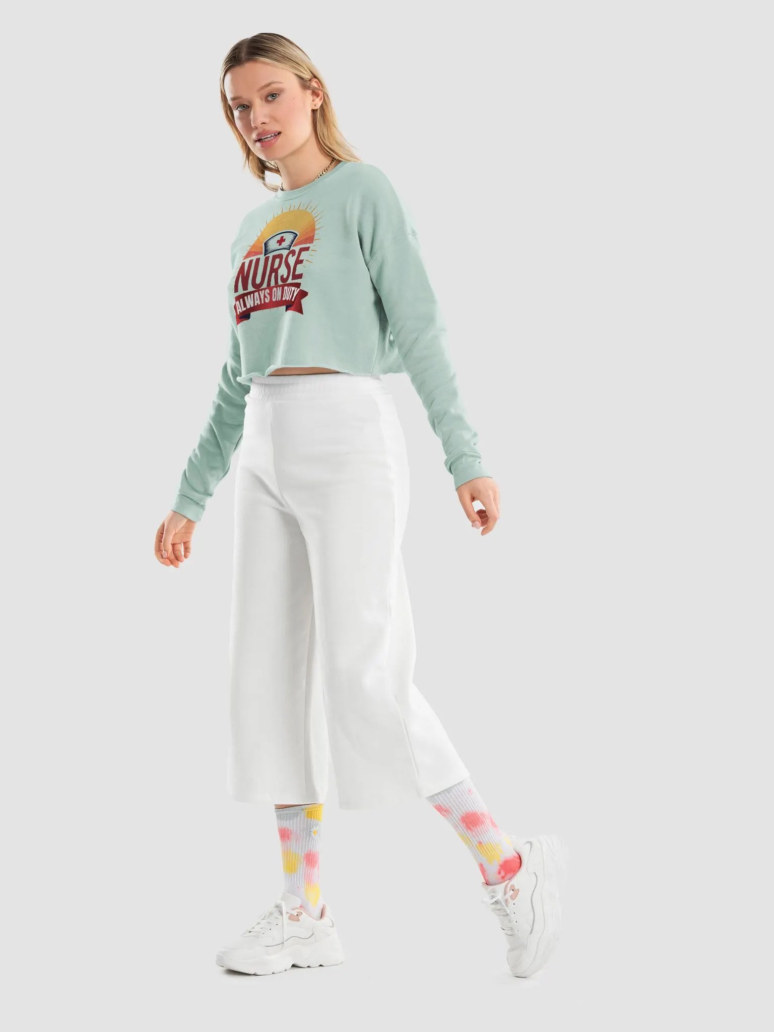 Nurse's Duty Fleece Crop Sweatshirt product image (36)