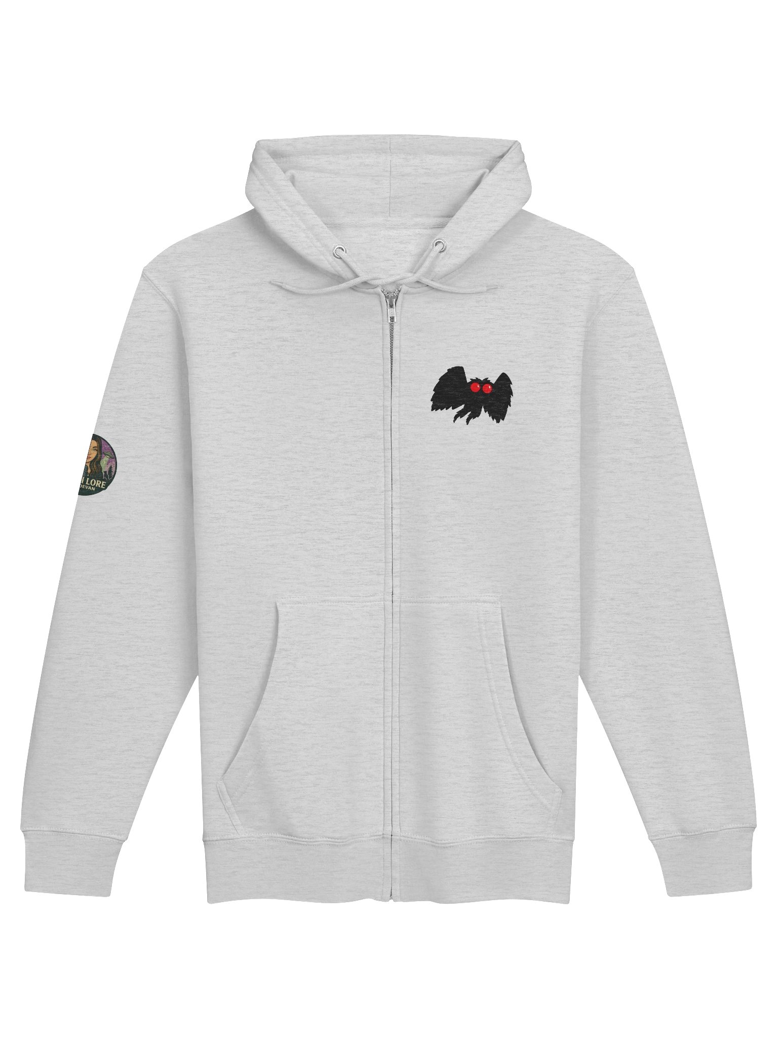 MOTHMAN POCKET CRYPTID ZIP UP HOODIE product image (1)