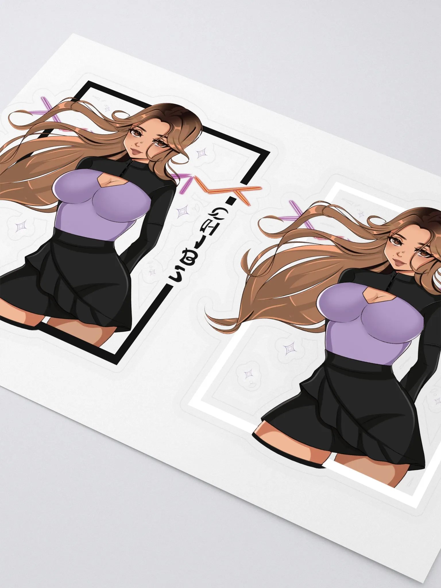 2-PACK LILAC CHIBS STICKERS - B/W ED. product image (2)