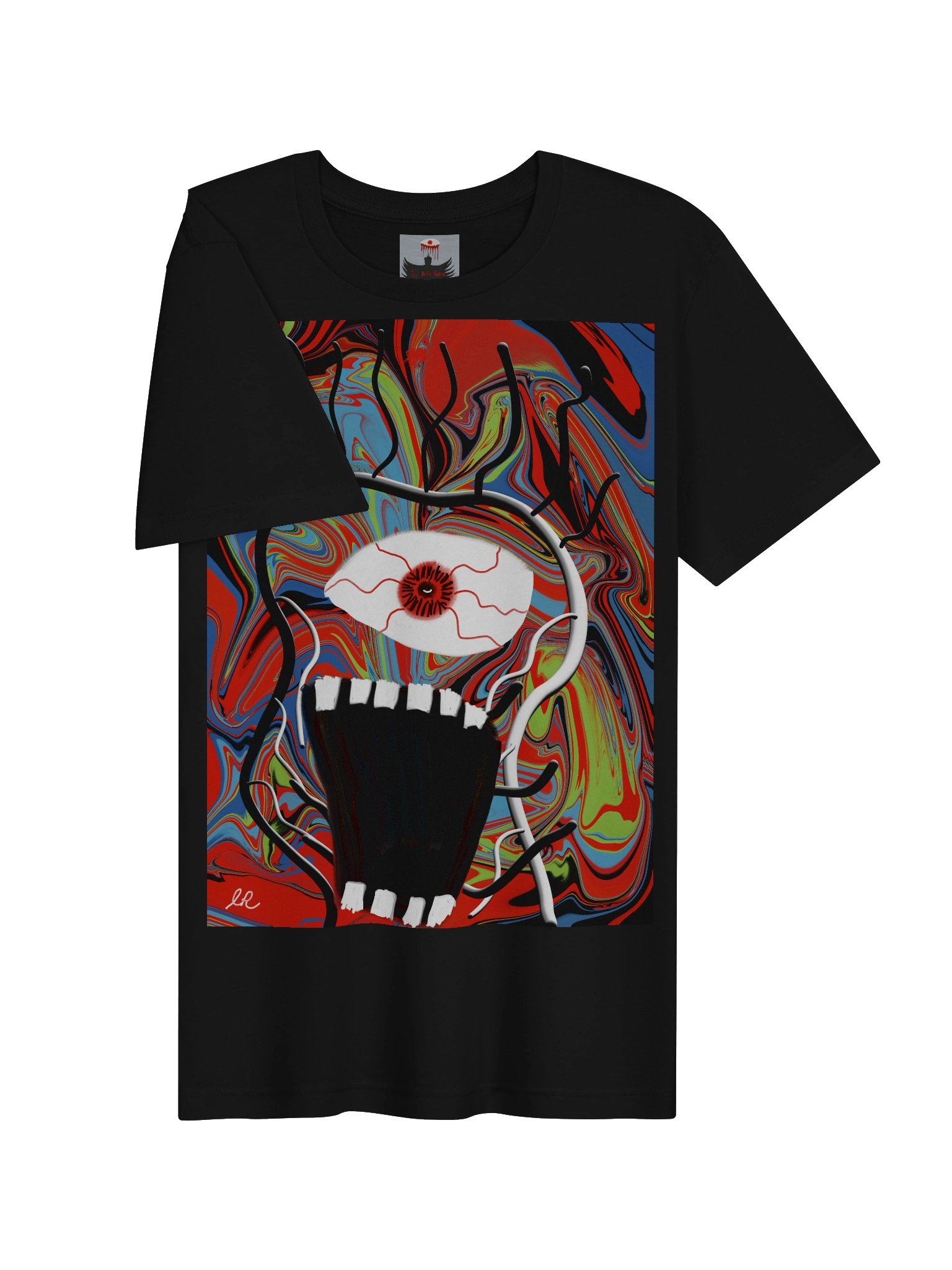 Psychedelic Face Abstract Graphic Tee product image (3)