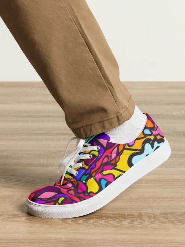 Swirls of Nature Men's Canvas Shoes - Wave at Sunset product image (10)