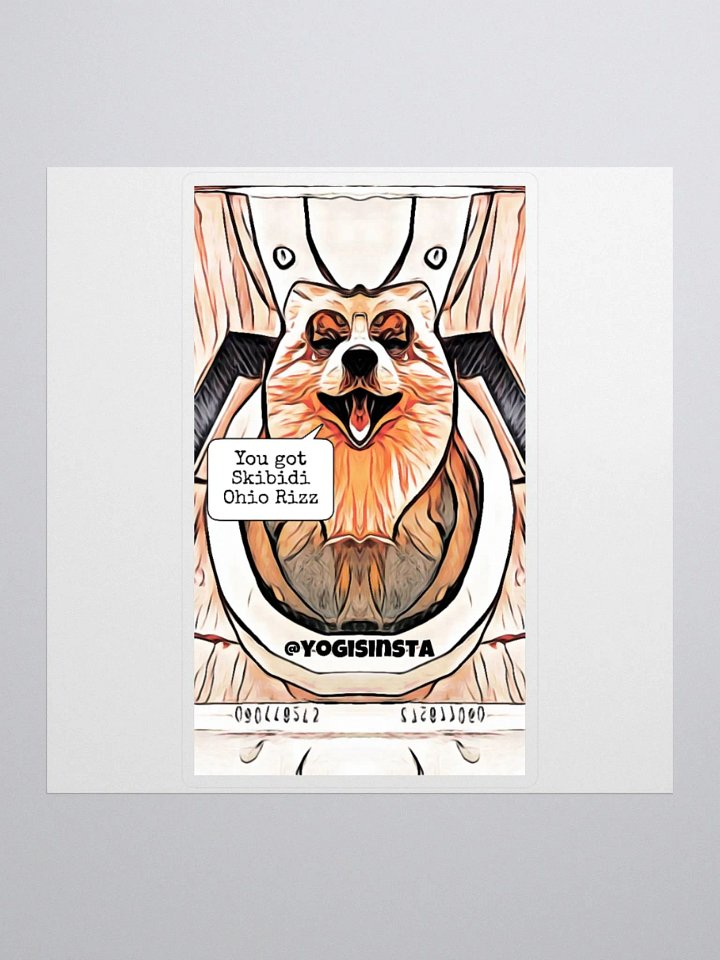 Skibidi Ohio Rizz Dog Sticker product image (1)