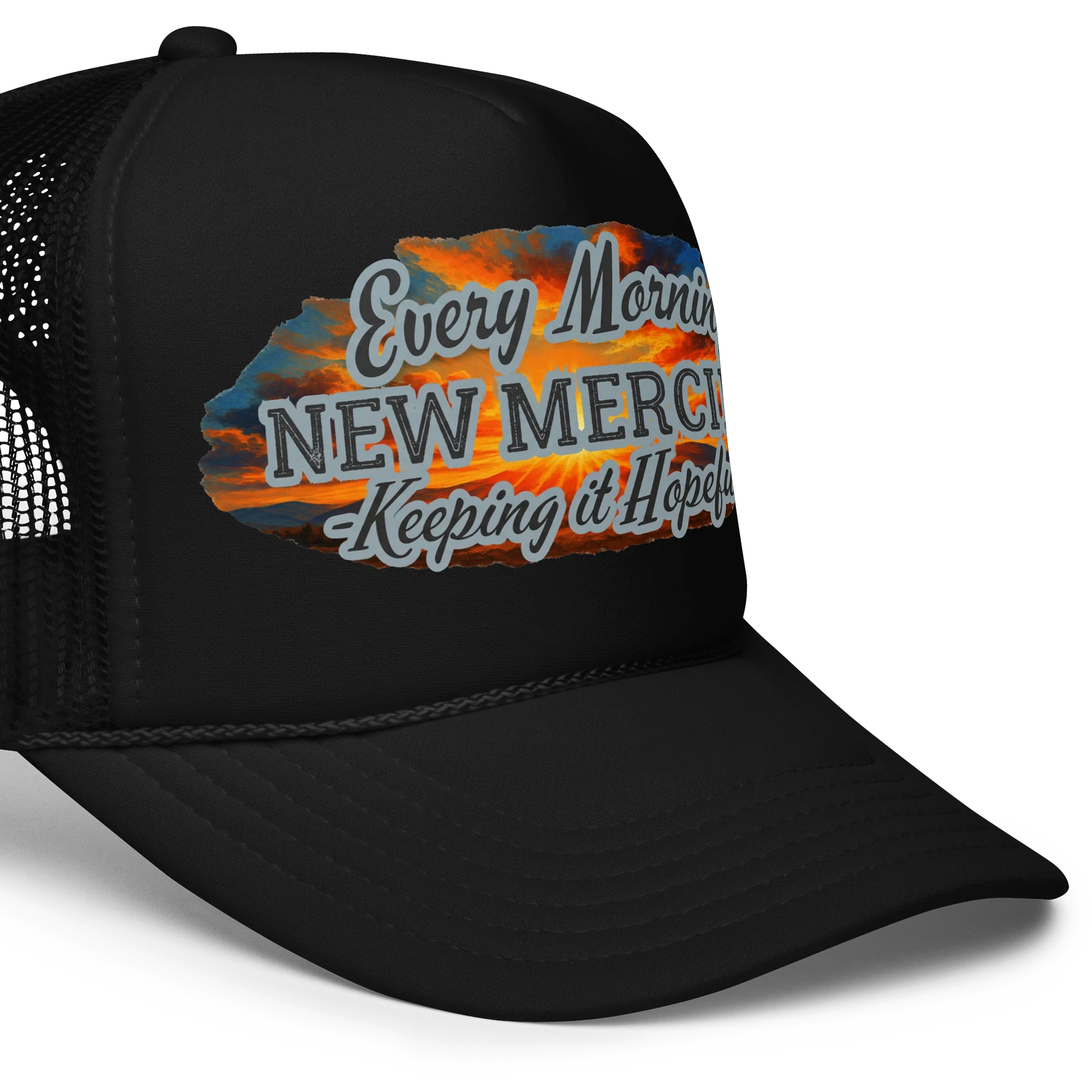 Every Morning New Mercies Sunset Trucker Hat product image (5)