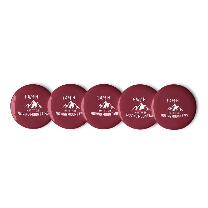Faith Moving Mountains Pin Sets: Maroon product image (2)