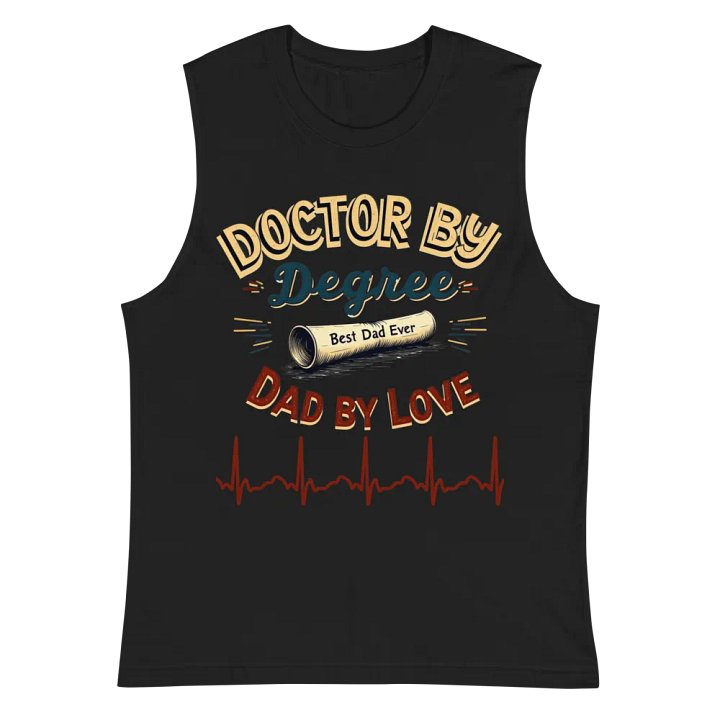 Doctor by Degree Muscle Tank for the Best Dad Ever product image (3)