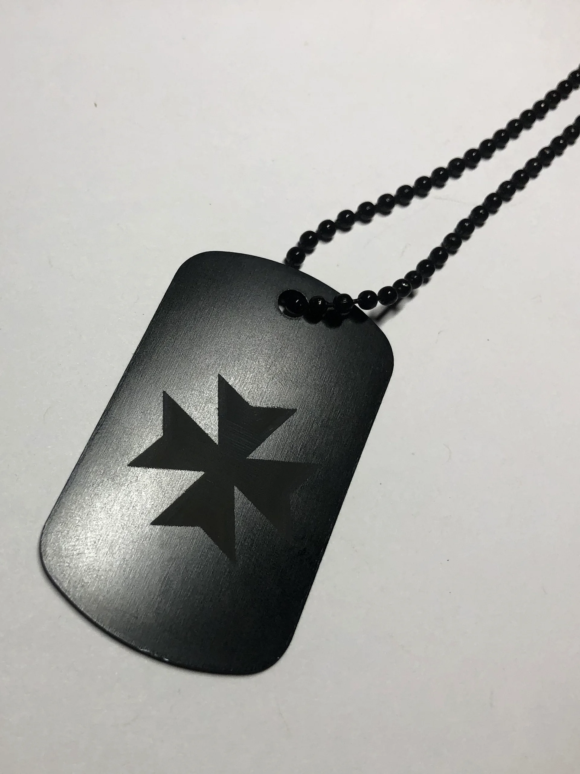 TEMPLARS - Engraved Dog Tag Pendant Necklace product image (3)