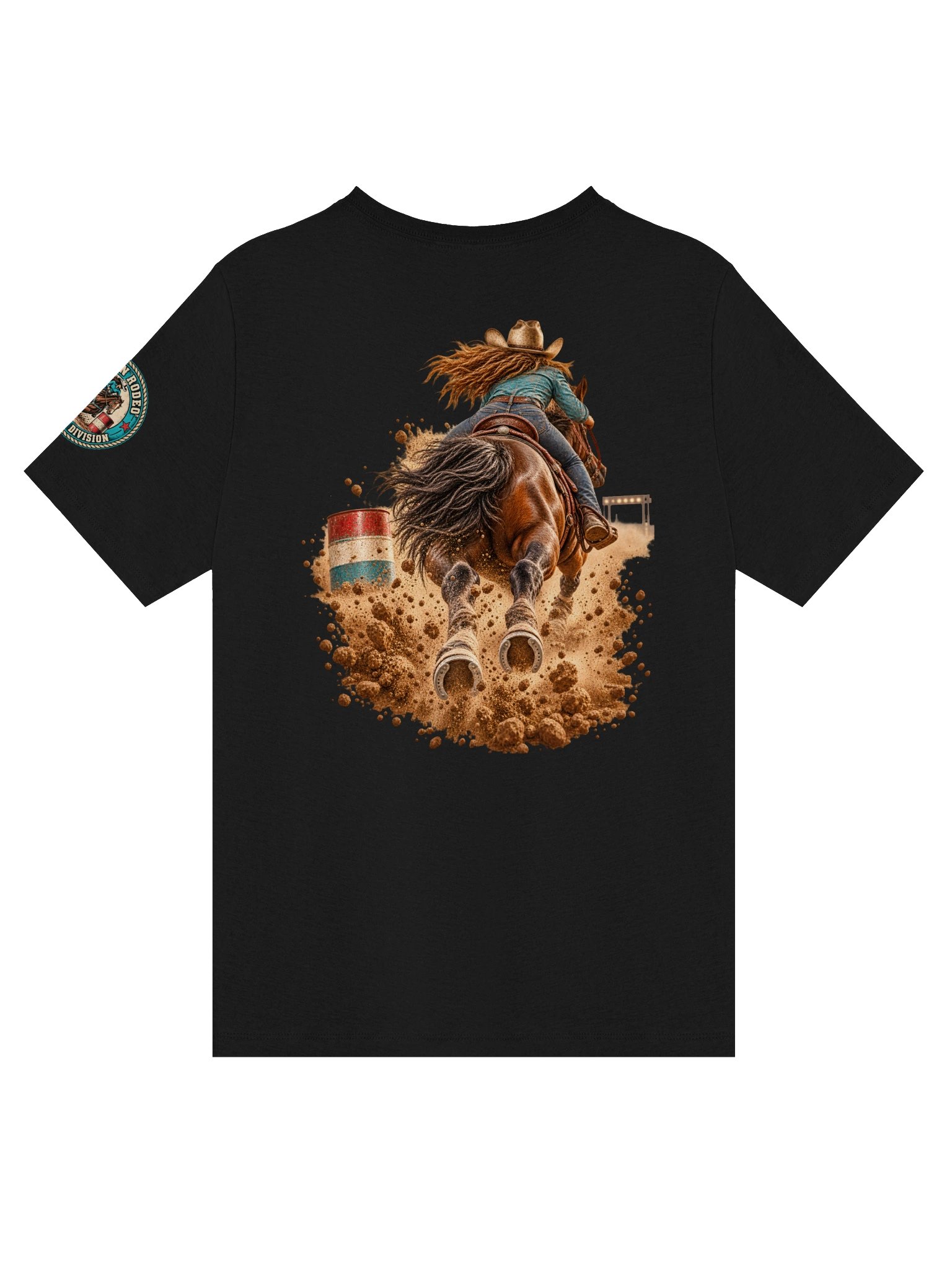 Barrel Racing V-Neck — Turn and Burn Rodeo Shirt | Broken Cowgirl™ product image (4)
