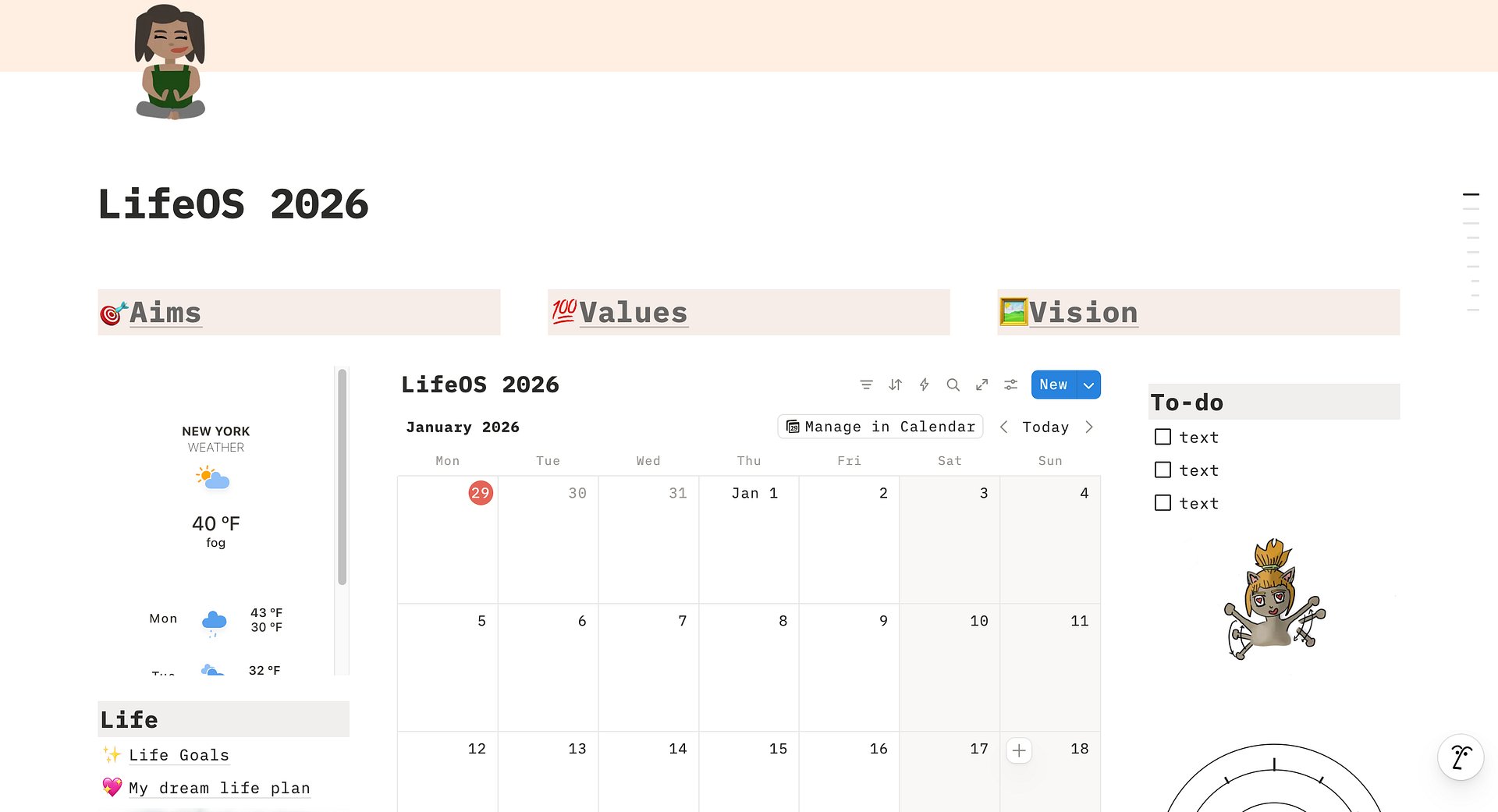 LifeOS 2026 - Template for Notion (digital download) product image (1)