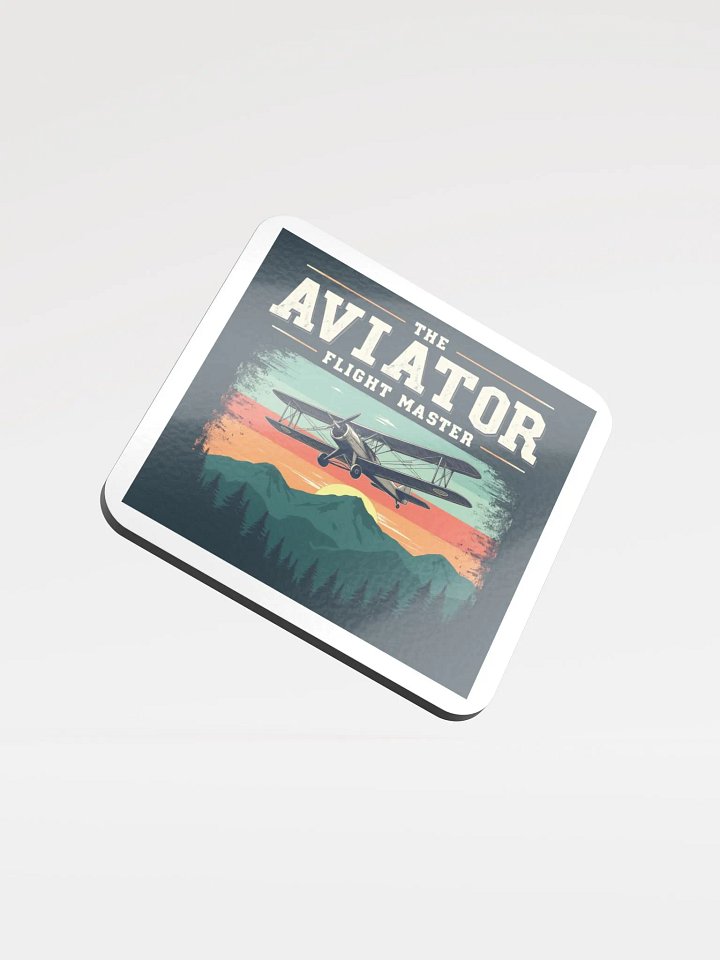 Sunset Aviator Glossed Cork Coaster product image (1)