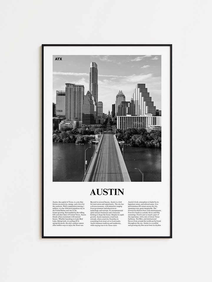 Austin 02 Newspaper Poster | Framed product image (1)