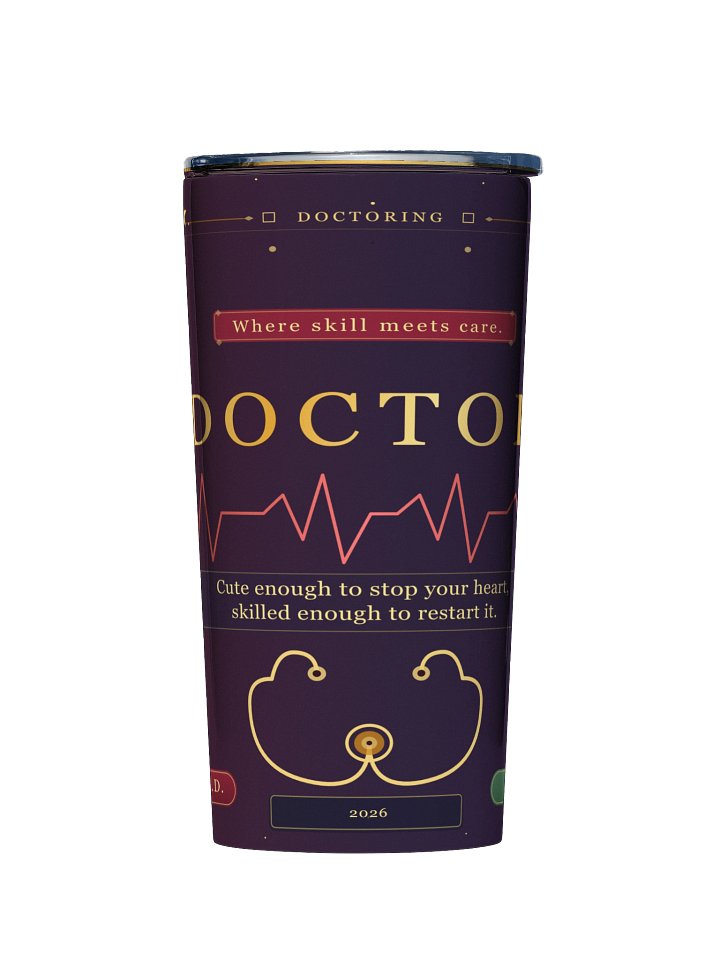 Doctor Gift 20oz Stainless Steel Tumbler – Floral Medical product image (1)