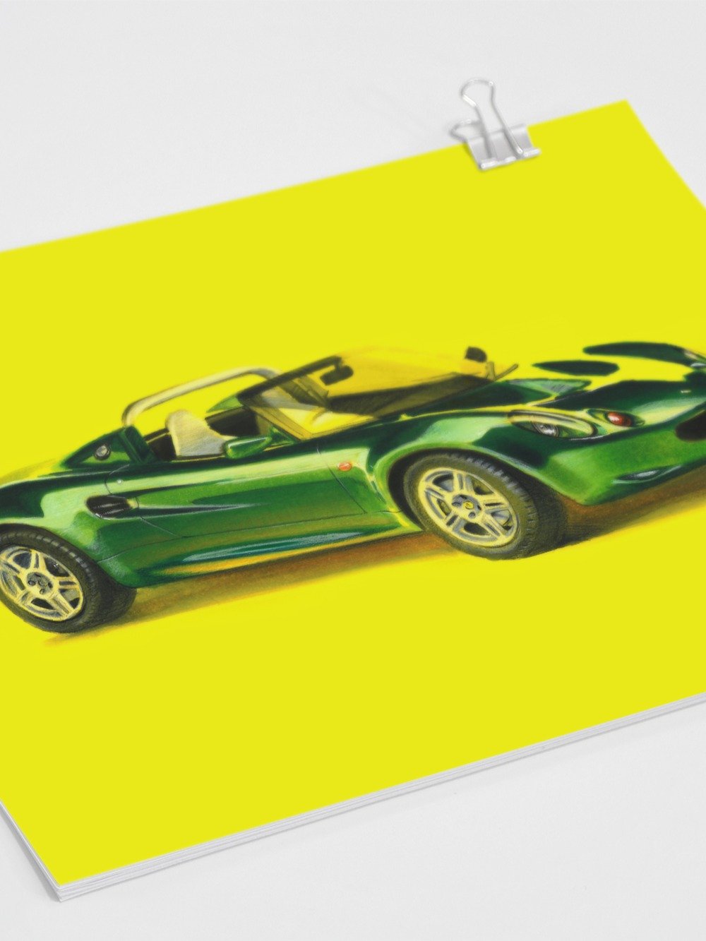 British Racing Green Lotus Elise - A3 Print product image (8)