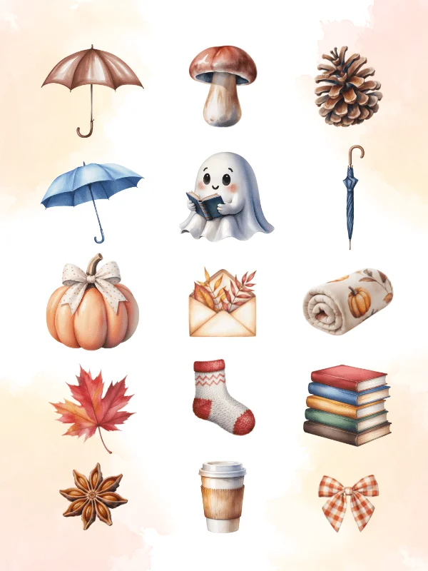 MRR/PLR Autumn Clipart PNG product image (3)
