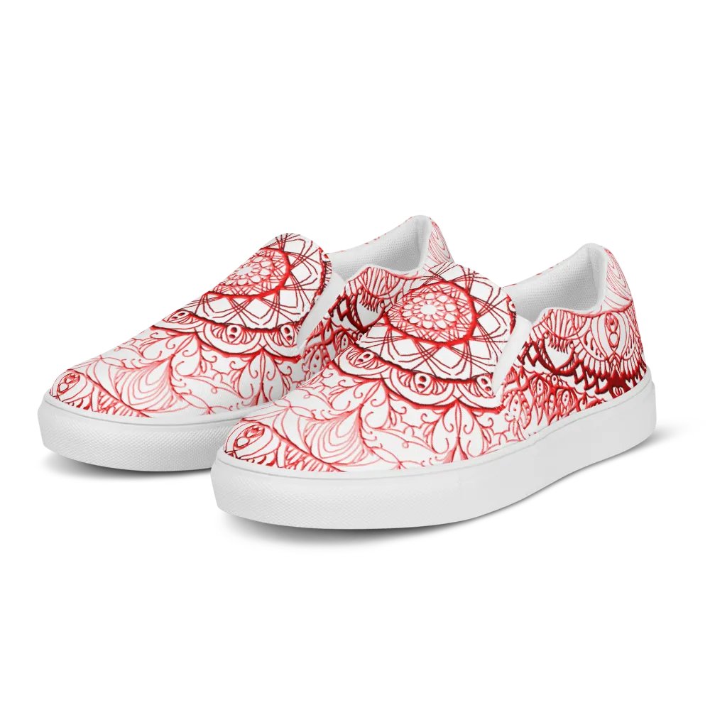Radiant Red Mandala Slip-Ons product image (2)