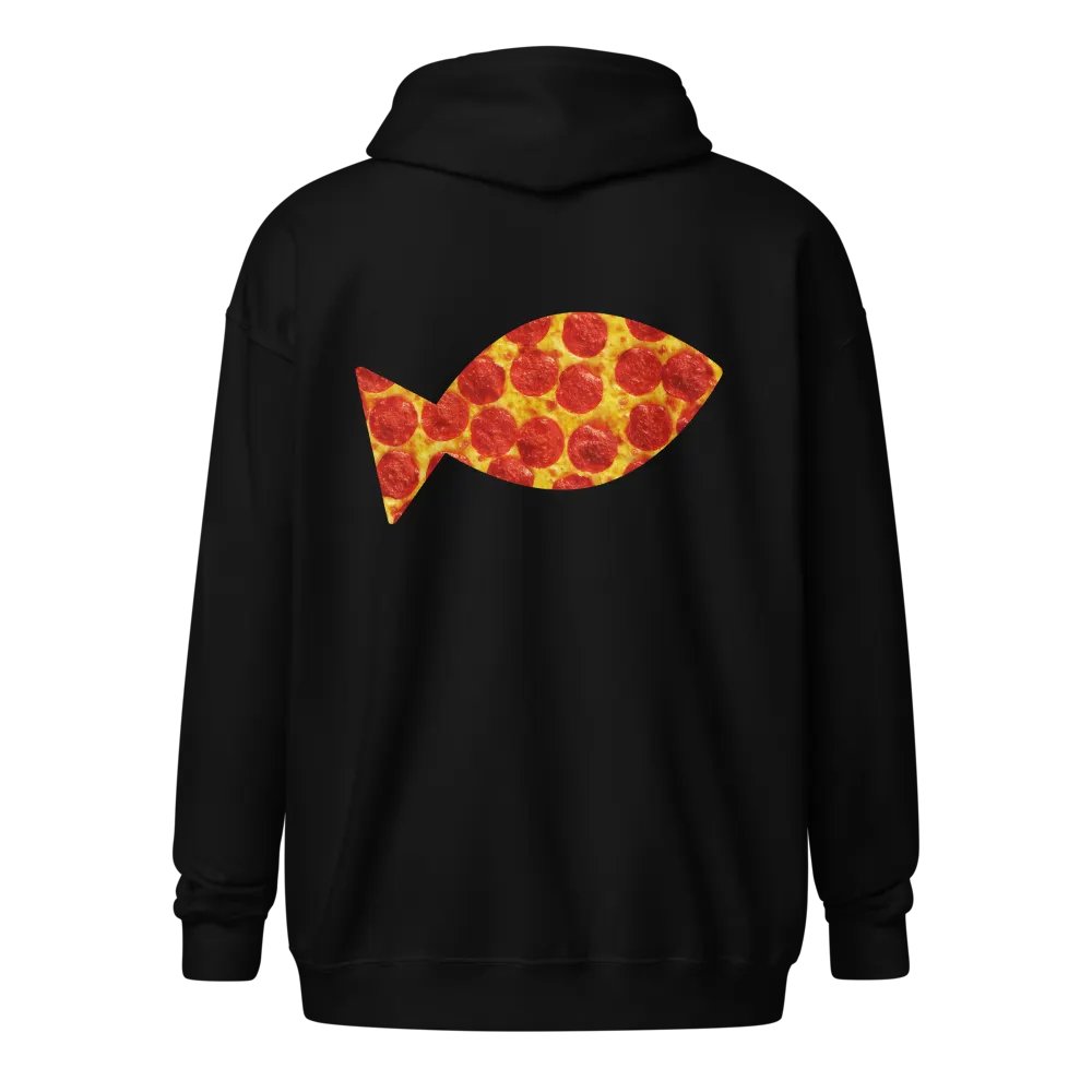 Pizzafish zipper hoodie product image (1)