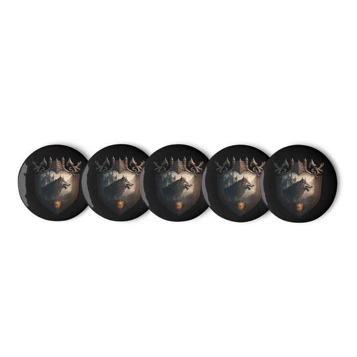 Button 5 Pack Wolves Haven Crest product image (2)