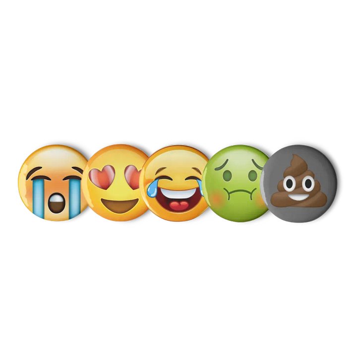 Emoji Pin Button Set (5-Piece) product image (1)
