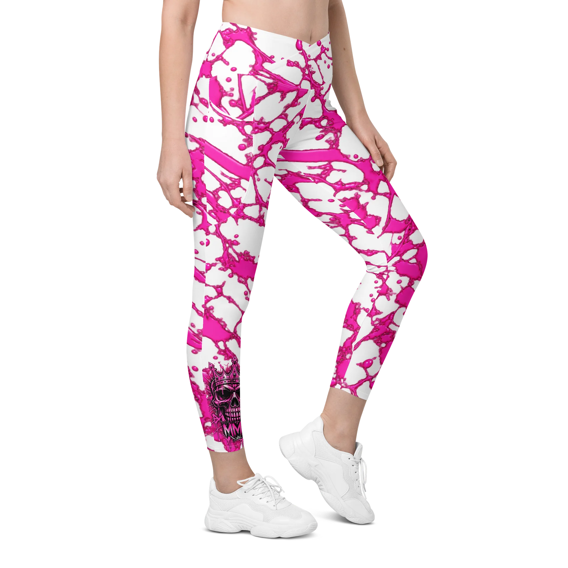 Neon Tangled Floral Crossover Leggings product image (5)