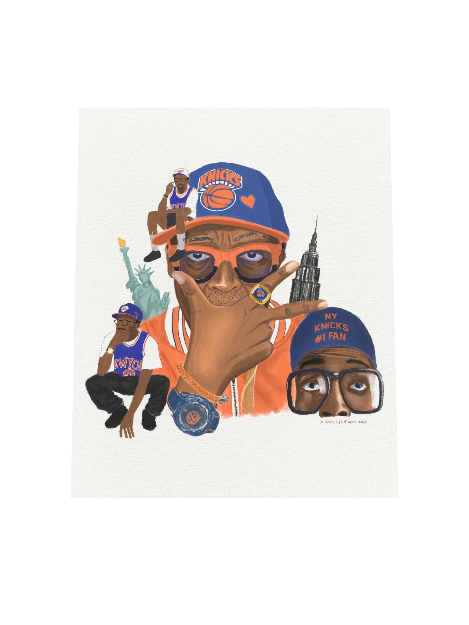 SPIKE LEE :NY KNICKS #1 FAN PRINT product image (4)