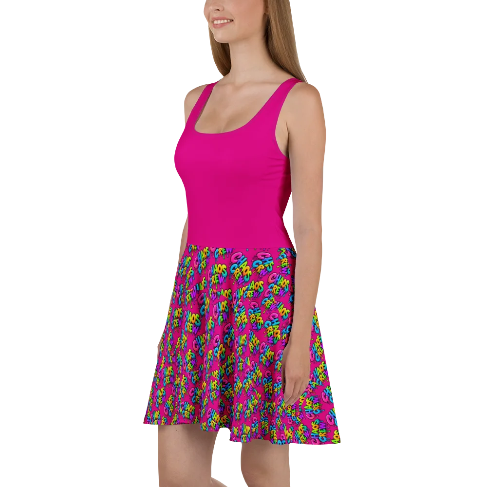 Bold Magenta Skater Dress product image (1)