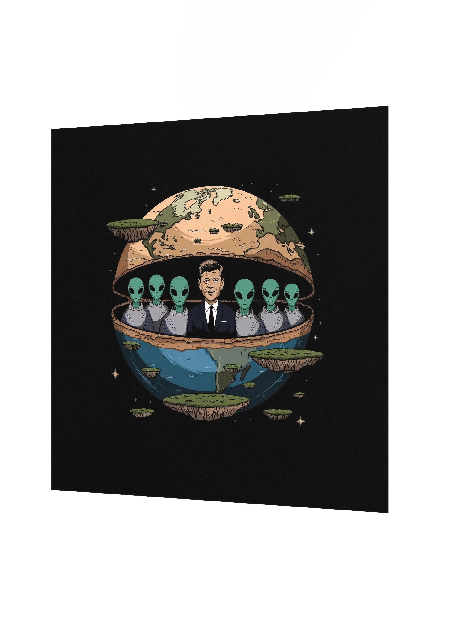 JFK Chilling with the Aliens Poster 18x18 — TE.POST-01 product image (2)