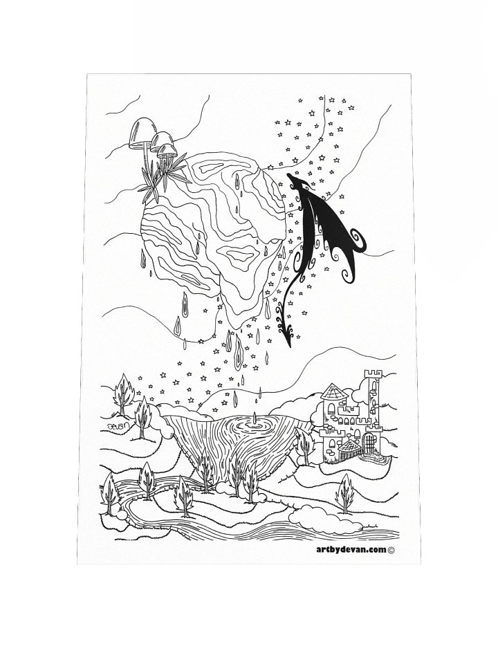 Color Your Own Art: Daydream Dragon product image (1)