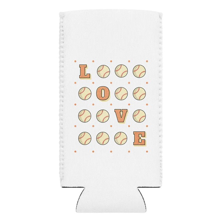 Love Baseball Square Letter Coozie Can Cooler product image (2)