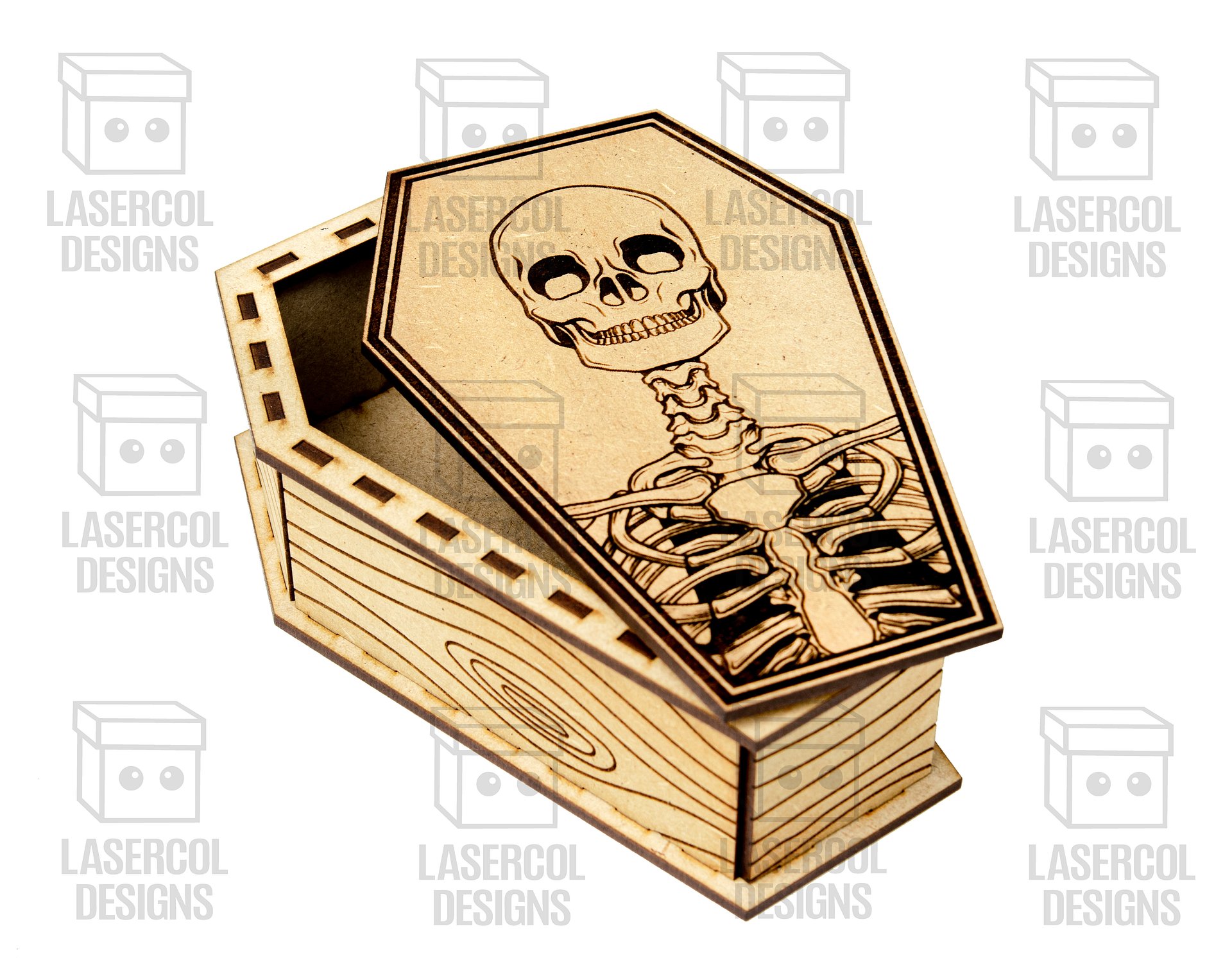 Halloween Coffin Boxes Bundle (Set 1-2-3-4) - (2 Sizes) - Laser Cut Files product image (7)