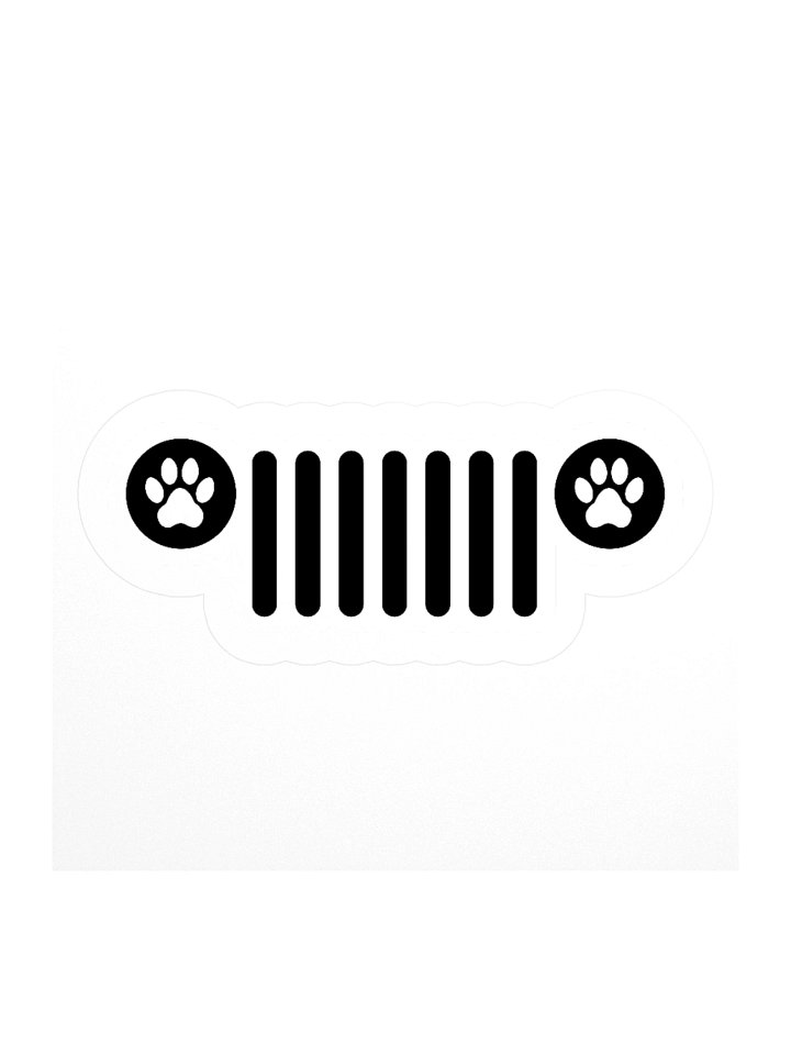 Paw Print Jeep Grill Kiss Cut Sticker product image (3)