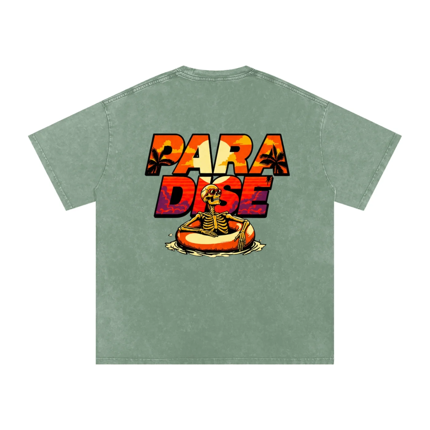PARADISE Snow Washed Oversized Cotton T-Shirt product image (4)